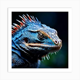 Blue Iguana Art Print