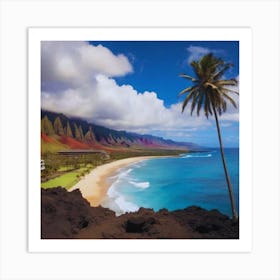 Hawaiian Beach beautiful view Art Print