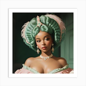 Lady In Green Art Print