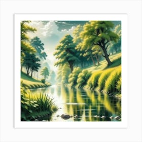 Landscape Painting 206 Art Print