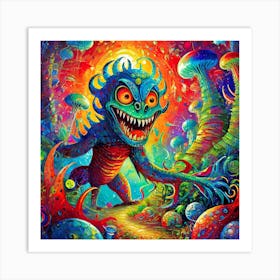 Psychedelic Monster 2 Art Print