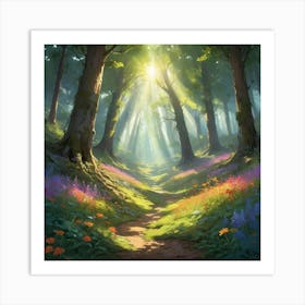 Path In The Woods 17 Art Print