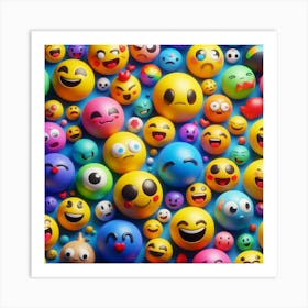 Emojis 1 Art Print