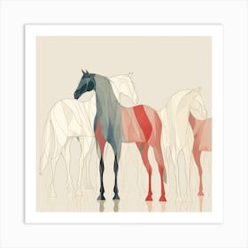 Abstract Equines Collection 34 Art Print