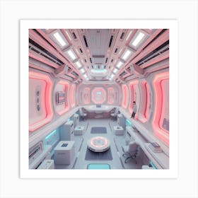 Futuristic Space Station Interior Art Print