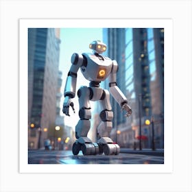 Robot In The City 76 Art Print