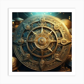 Golden Compass Art Print