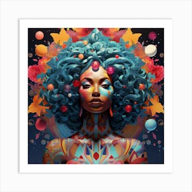 Afro Girl Art Print