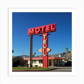 Palm Springs Motel Sign Art Print