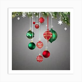 Christmas Ornaments 6 Art Print