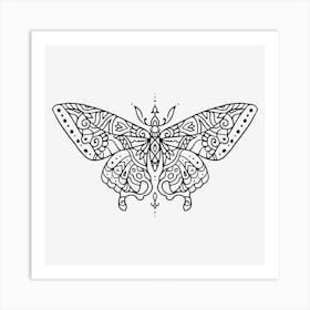 Butterfly Mandala 03 Art Print