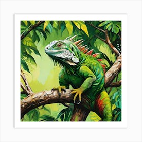 GREEN IGUANA 1 Art Print