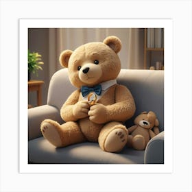 Ted Teddy Bear Art Print