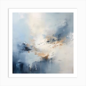 Soothing Symphony: Abstract Elegance in Beige Hues Art Print