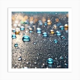 Raindrops On The Glass Art Print
