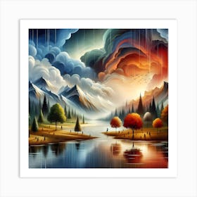 Landscape Painting 5 Art Print