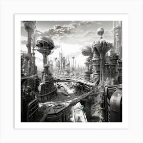 Futuristic City 33 Art Print