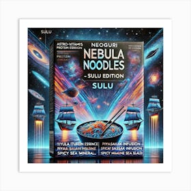 Neoguri Nebula Noodles Sulu Packaging Scifi Art Print