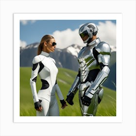 Futuristic Couple 112 Art Print