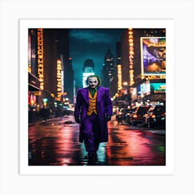 Joker In New York City Art Print