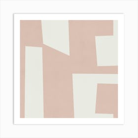 Minimalist Abstract Geometries - Nude 03 Art Print