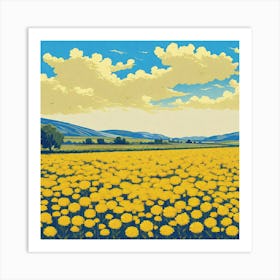 Yellow Dandelions 1 Art Print