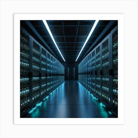 Data Center Server Room Art Print