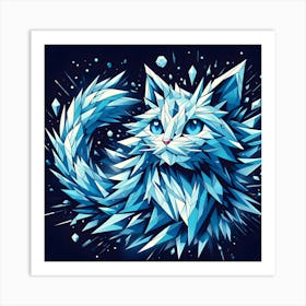 Ice Cat Art Print