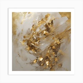 Abstract Gold Painting Art Print