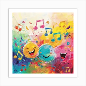 Happy Music Art Print