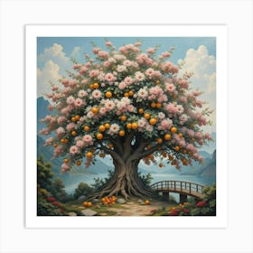 Tree Of Oranges Art Print