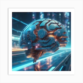 Futuristic Brain 39 Art Print