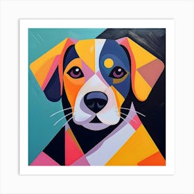 Geometric Dog 1 Art Print