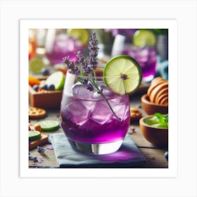 Purple Drink With Lavender 2 Art Print