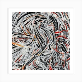 Brushstrokes of Liberation Abstract Painting Art Print