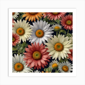 Daisy Pattern 1 Art Print