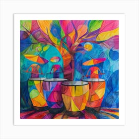 Colorful Drums 1 Art Print