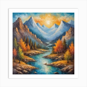 the  valley  an autumn Art Print