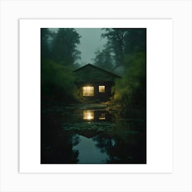 Cabin In The Woods Art Print