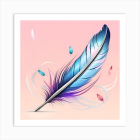 Feather Painting 6 Art Print