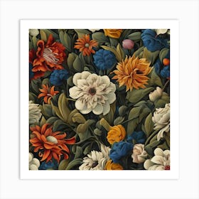 Floral Wallpaper 3 Art Print