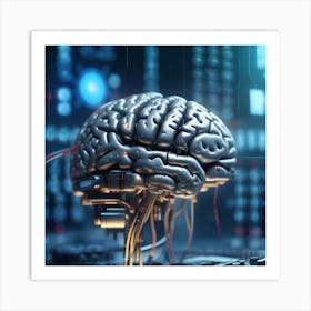 Artificial Intelligence Brain 41 Art Print