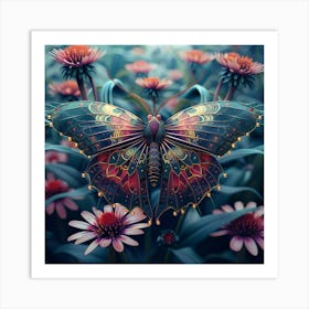 Butterfly In The Garden Art Print