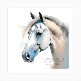 Inspirational Quotes (3) Horses Head Art Print