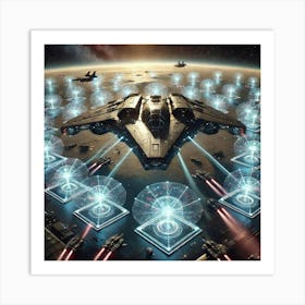 Lunaris Vanguard Holographic Projectors Converted Art Print