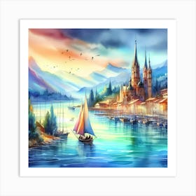 Switzerland Landscape 1 Art Print