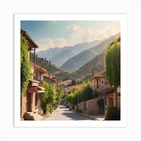 Street In A Village Art Print