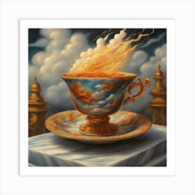 Teacup Of Fire Art Print