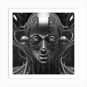 Futuristic Head Art Print