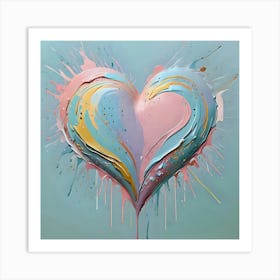 Heart Splatter 3 Art Print